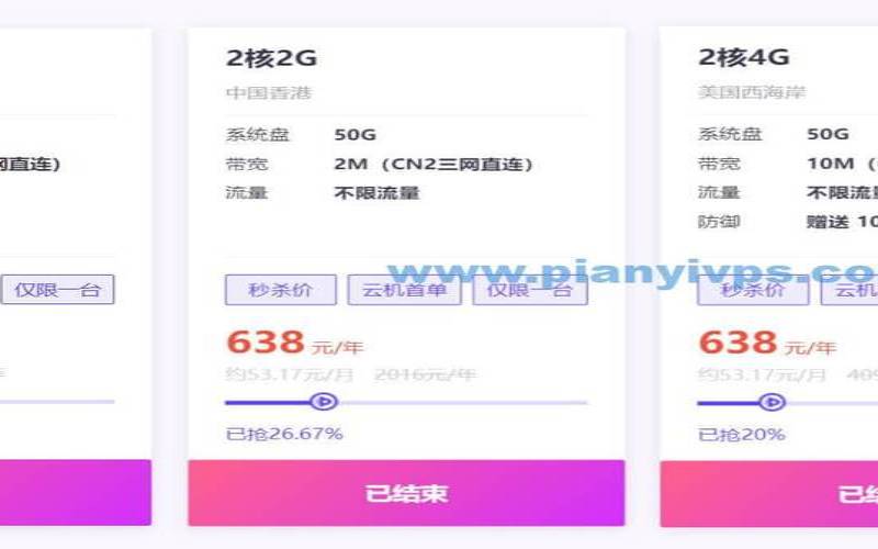 华纳云开年促销CN2云服务器低至24元／月起（特价云服务器）