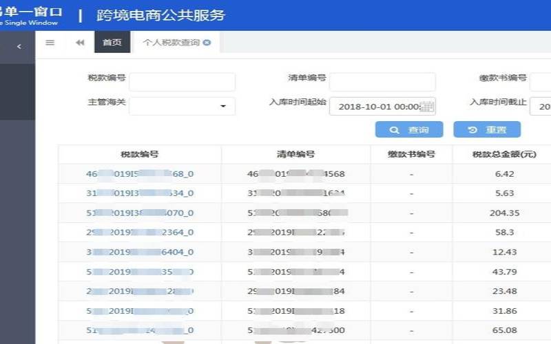 跨境电商公共服务查询